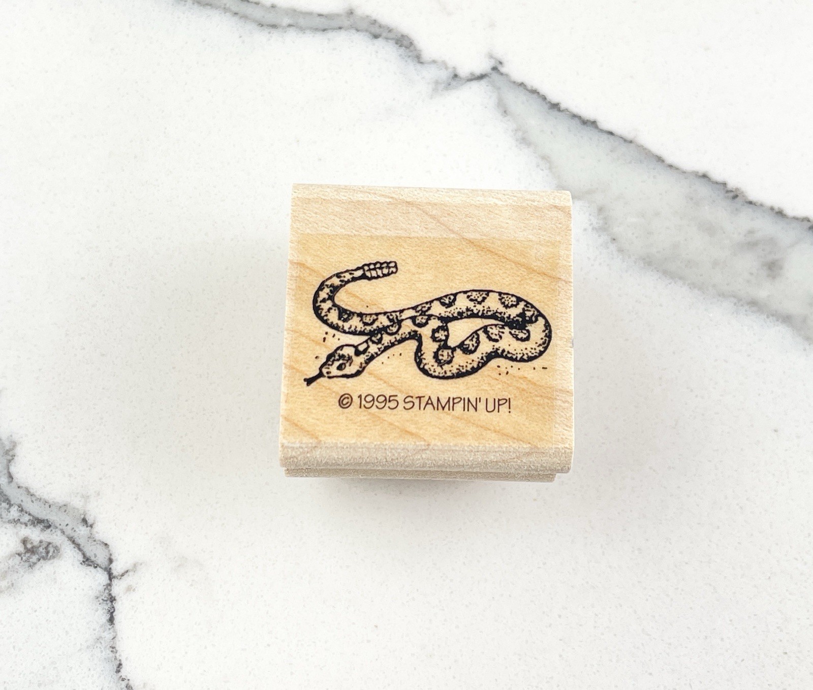 1995 Stampin Up Snake Wood Rubber Stamp | eBay
