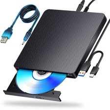 External Blu ray Drives Player Read Compatible CD DVD Burner USB 3.0 / Type-C...