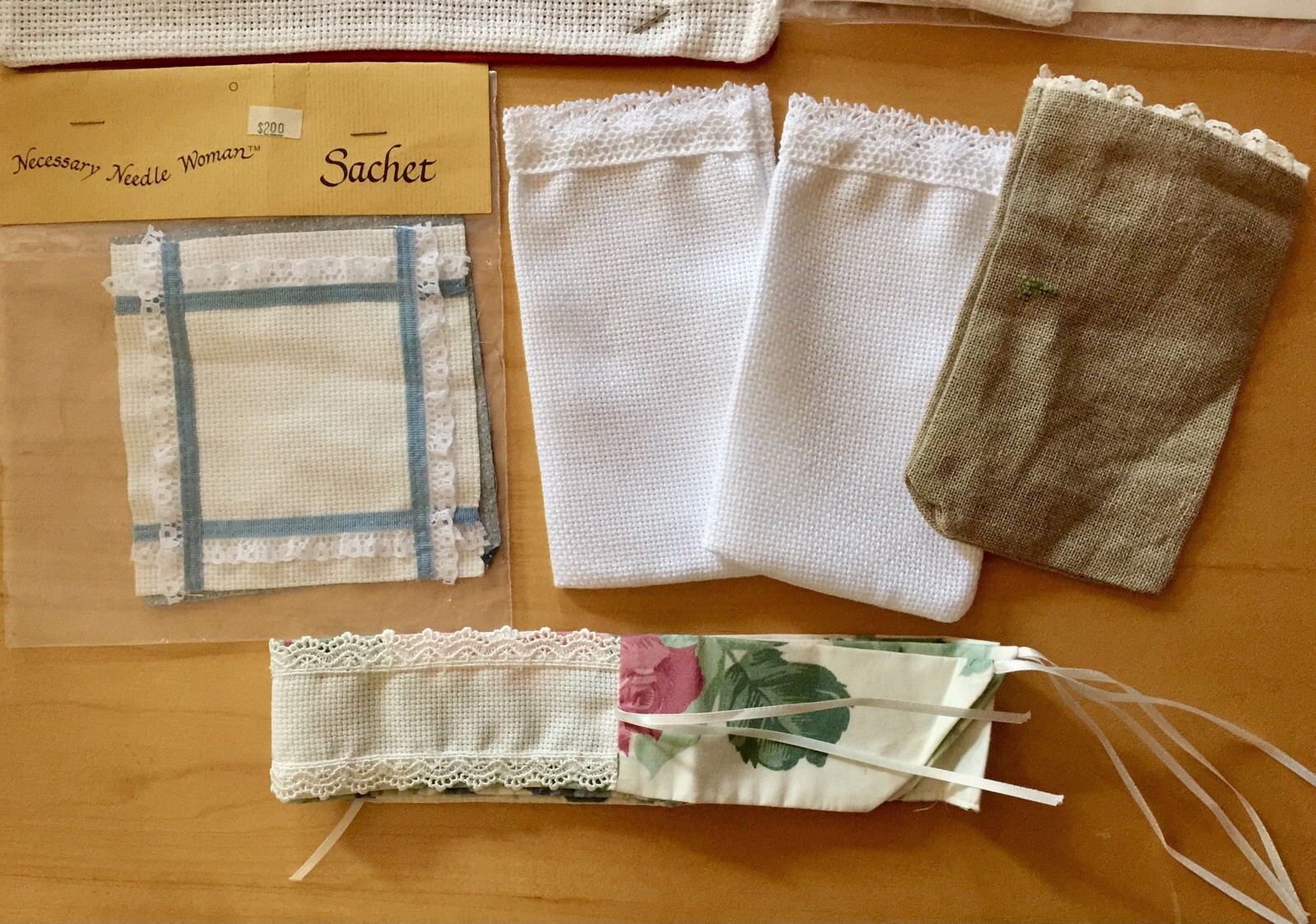 Stuff to Cross Stitch for Gift Giving Sachet Bags Pillow Cover Eyeglass Case Etc