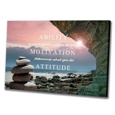 Inspirational Wall Art Ability Quotes Motivation Attitude Saying Posters