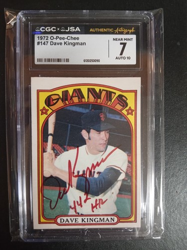Dave Kingman #147 1972 O Pee Chee card