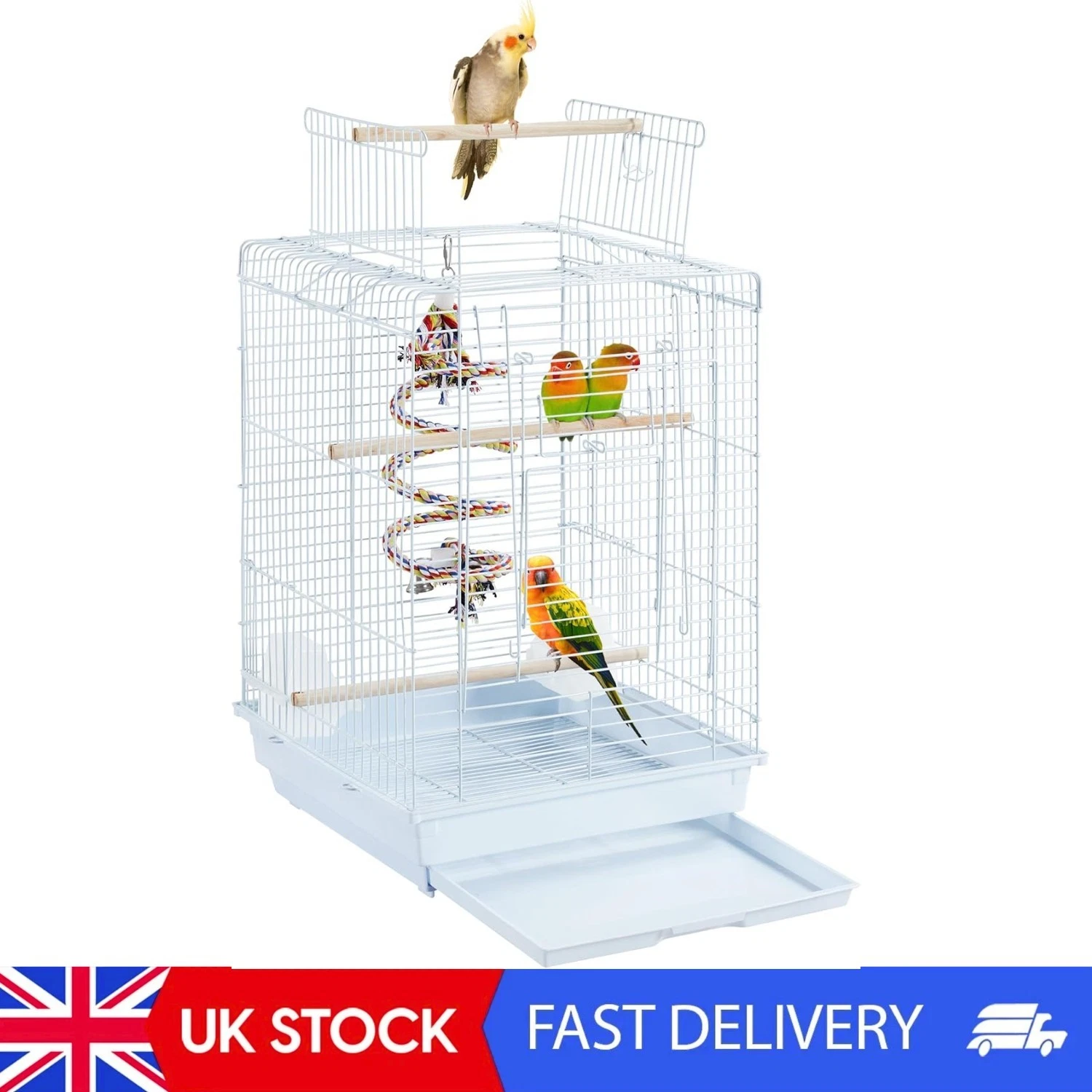 Bird Cage Metal Open Top Small Parrot Cage For Finch Canary Parakeet Cockatiel
Opens in a new window
