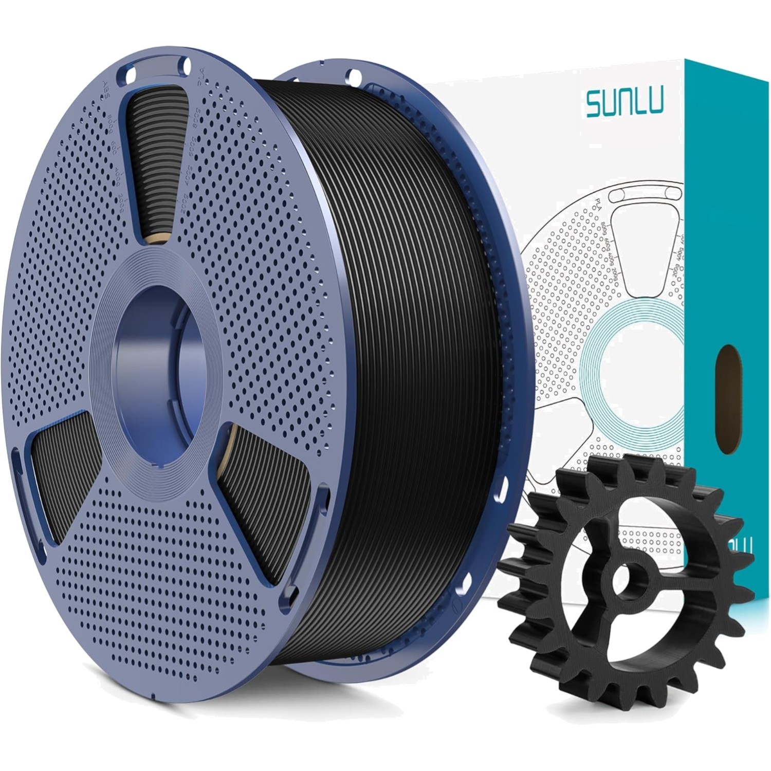 1KG Upgrade PLA+ Filament 1,75mm für Stärkeres Drucken - Elegantes Schwarz