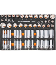 Gearwrench 60 Piece 12 Drive Master Sae Socket Set In Foam Storage Tray Gearwrench 60 Piece 12 Drive Master Sae Socket Set In Foam Storage Tray