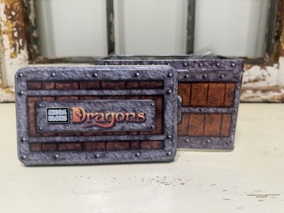 MEGA Bloks Dragons Bulk Lot Building Pieces w/ Tin Storage Chest Box