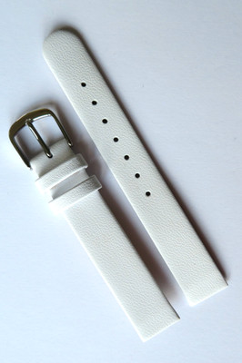 Uhrband Leder WEISS 14 mm Einschubband Spezialansatz geschraubt Anstoß SKAGEN