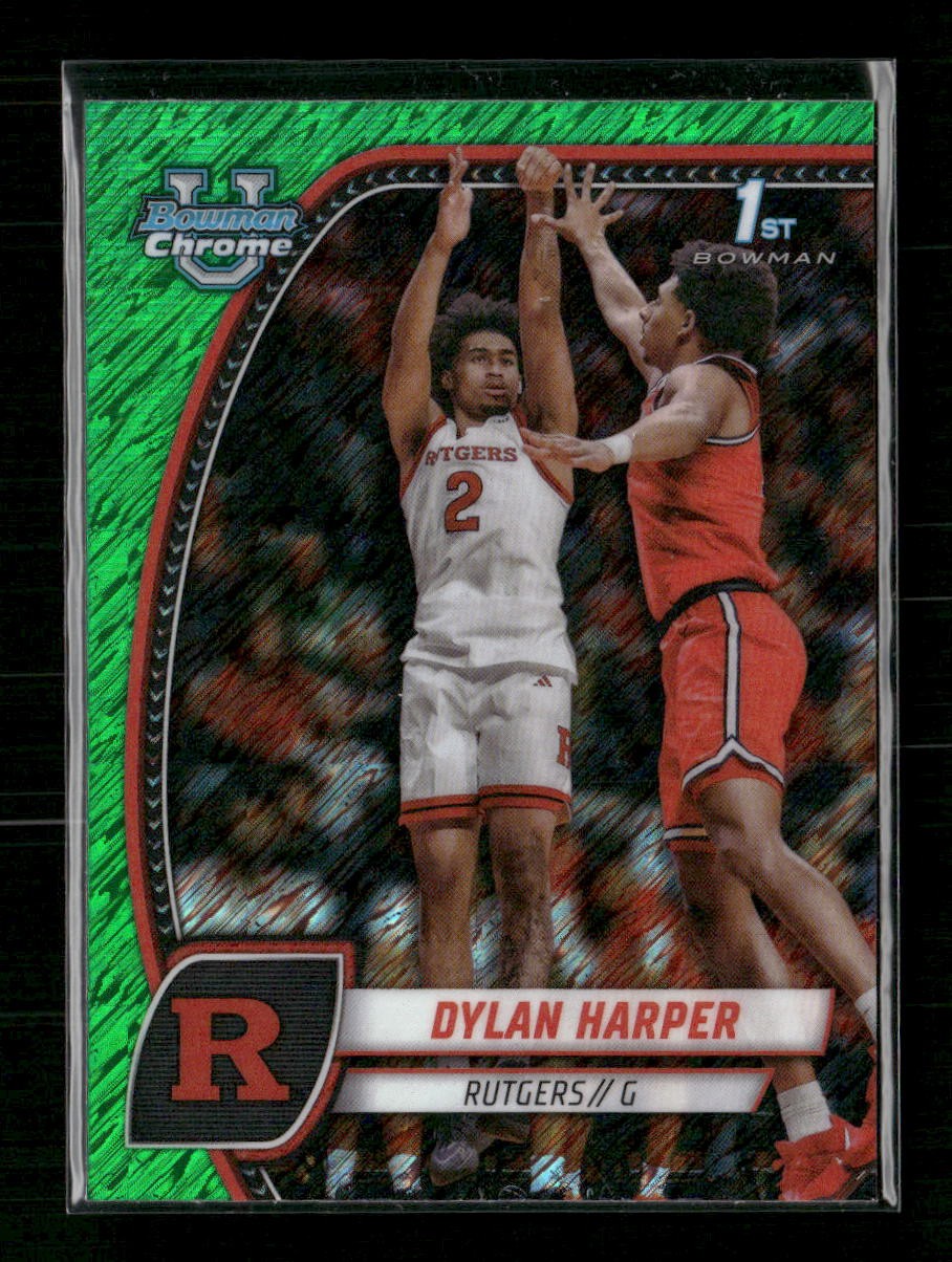 2024-25 Bowman University Chrome Dylan Harper Green Shimmer Refractor #22