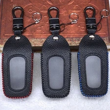Car Key Case Cover Car Key Bag Leather Smart Key Fob Holder With Hook Key Fob