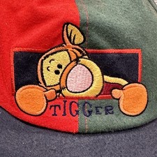 Tigger Hat Color Block Vintage 90  s Embroidered One Size Elastic Pooh Disney