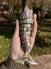 MCM 8”” Rare  ABALONE Articulated Fish Motif Bottle Opener Los Castillo?