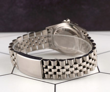 Rolex 36mm Datejust Steel Engine-Turned Green Dial Watch 16030 6