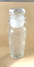 Vintage Art Deco 1940's Crown Cut Glass Cocktail Shaker Unique Wedding Table