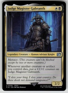 Judge Magister Gabranth 230/781 Final Fantasy MTG
