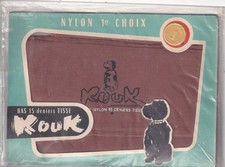 Bas nylon couture KouK coloris Noisette. Taille  1 - 2. Back seam stockings.