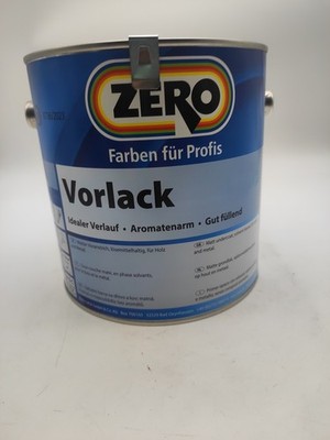 Zero Vorlack -2,5 Liter, Voranstrich Matt für Holz und Metall, Profifarbe, Maler