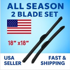 18 18 Wiper Blades Oem Quality J-hook Bracketless Frameless All Season
