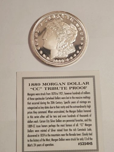 1889 CC Morgan Dollar Tribune Proof