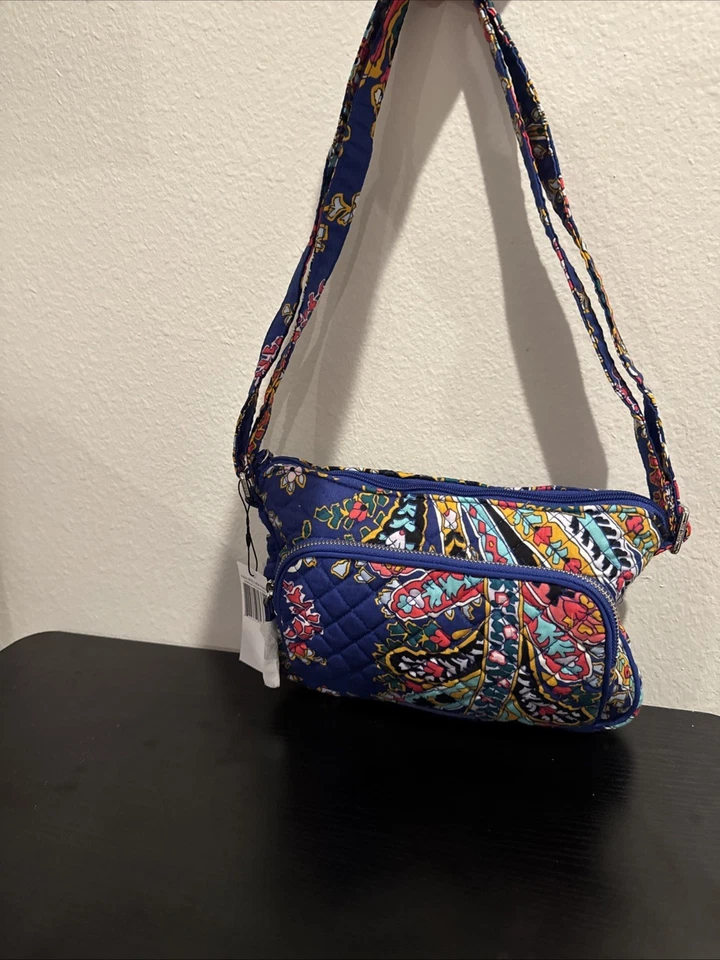 💜 VERA BRADLEY Carson Bolso de Hombro ROMANTIC PAISLEY Bandolera Cartera NUEVO Foto 4 de 4