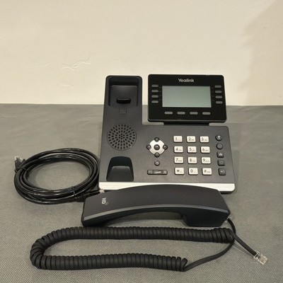 Yealink SIP-T53W Black Prime Business 8 Line Phone No Power Cord Tested (9-10).