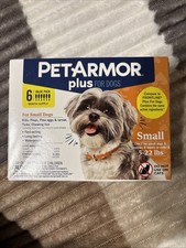 PetArmor Plus for Small Dogs 5-22 lbs Flea Ticks 6 Doses Double Factory Sealed