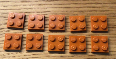 Lego Platte Basic 2x2 (jeweils 10 Stück ) - 3022 - neu