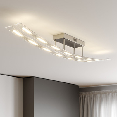 Lindby Deckenleuchte Deckenspot LED Jarda Glas dimmbar Lampe Leuchte 134cm