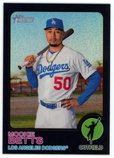 MOOKIE BETTS 2022 Topps Heritage Black Border Chrome Refractor /73 #386 Dodgers