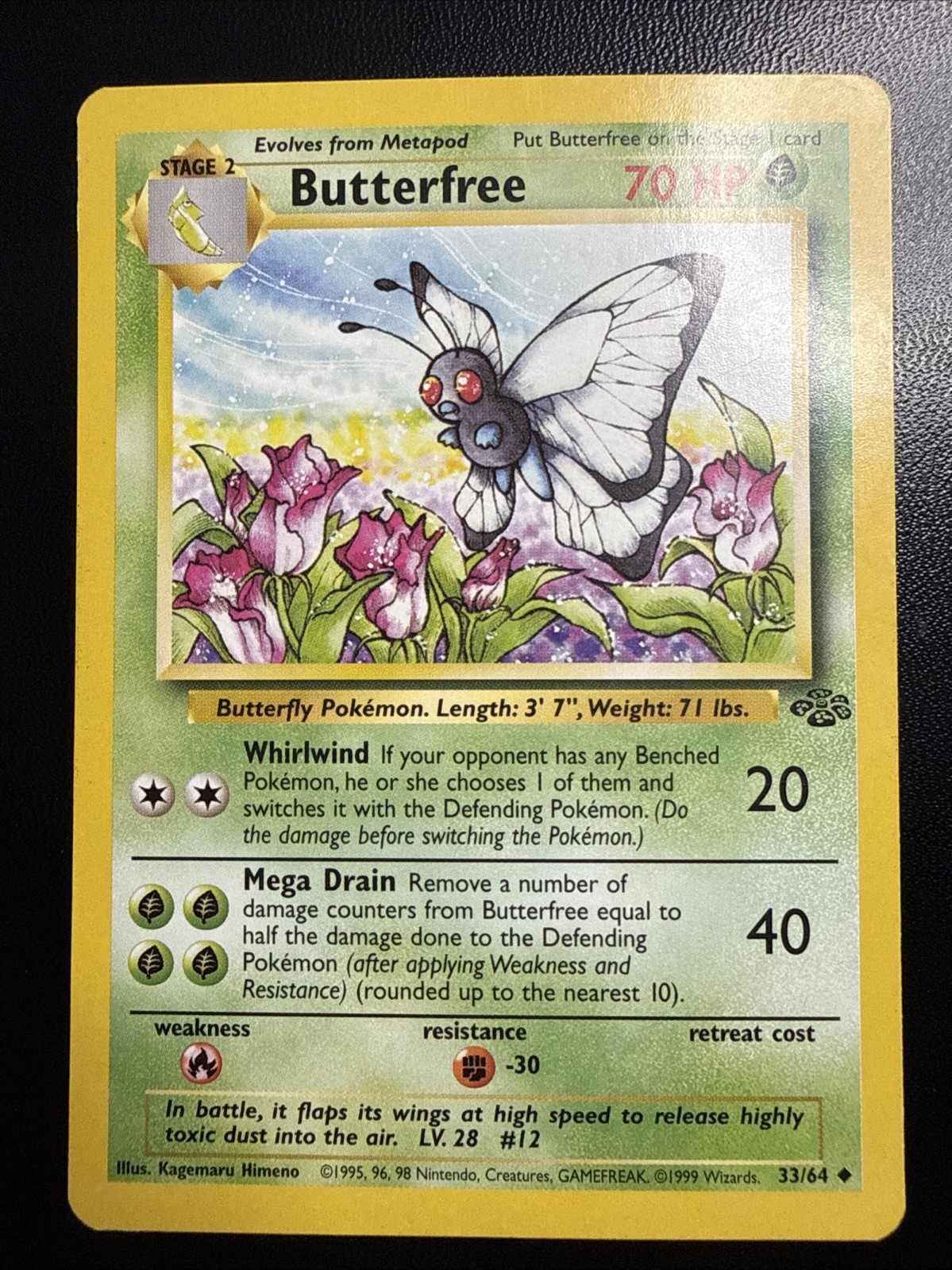 Butterfree 33/64 Jungle Uncommon Pokemon Card