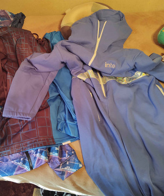 Intel Insiders Bunny Suit Blue Full Size Adult M Medium swag merch
