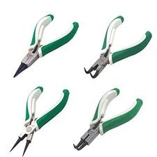 4 Pcs Mini Snap Ring Pliers Set Heavy Duty External/Internal Circlip Pliers with