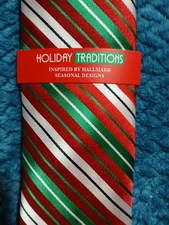 Holiday Traditions Hallmark Inspired Men's Tie Seasonal Design Candy Cane Stripe