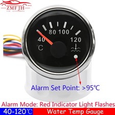 Auto Car Water Temp Gauge Sensor 1/8NPT 52mm Water Temperature Gauge with Alarm