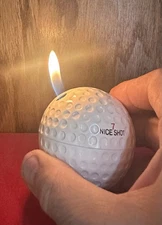WORKING VINTAGE GOLF BALL NICE 7 SHOT BUTANE LIGHTER PIEZO 2.5 INCH NOS