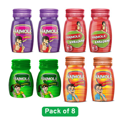 Dabur Hajmola Digestive Tablets Mix Flavours Pack of 8 Long Exp.