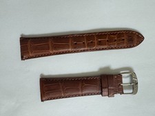 Jacques Lemans Brown Genuine Alligator band strap 22mm Made in USA
