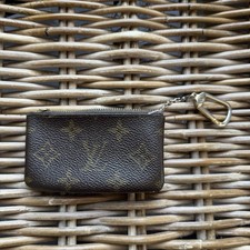 Louis Vuitton Monogram Pochette Cles Wallet Coin Purse/ Key Pouch BROKEN ZIPPER