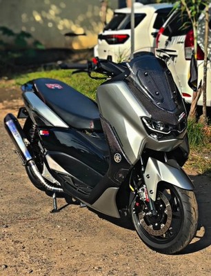 Komplettes Auspuffanlagen Set passend für YAMAHA NMAX 155 N-Max 155 2020-2024