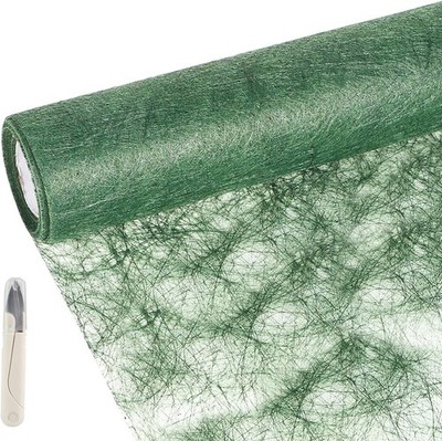 SWAWIS Vlies Tischläufer - 30cm x 5M Rolle, Hochzeit & Geburtstag, Grün, Deko