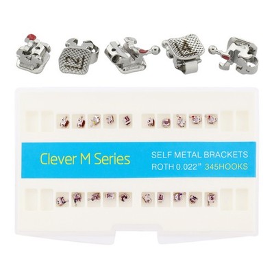 Dental Orthodontic Self Ligating Brackets Metal Roth 022 345 5-5 Clever M GAC AO