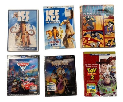 Kid's DVDs Ice Age Meltdown Batman Disney Cars 2 Tangled Toy Story 2, 3D digital
