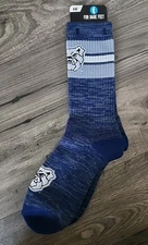 Butler Bulldogs Crew Socks Large Size 10 to 13 Striped For Bare Feet New
