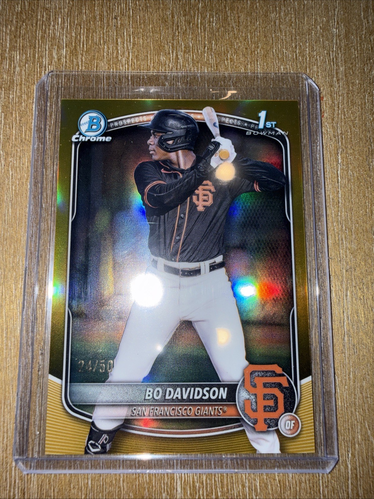 2025 Bowman Chrome - Prospects  Bo Davidson #BCP-206 Gold Refractor /50 