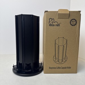 Nespresso Original Pod Holders Storage Carousel Spins Holds 56 + Storage In Top