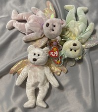 TY Beanie Baby Halo Angel Teddy Bears Lot Of 3 With Tags Cover 1998