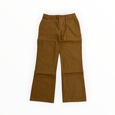 Carhartt Boys Canvas Dungaree Pants Size 10 Brown Utility Workwear NWT