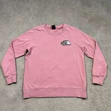 The North Face Crewneck Sweatshirt Womens Medium Pink Long Sleeve Fleece Logo