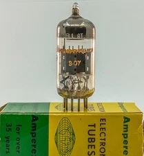 NOS MULLARD BLACKBURN/AMPEREX 12AT7/B181/MAXI TESTED