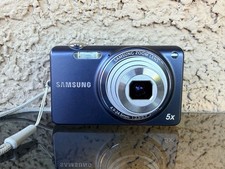 Samsung ST65 Digital Camera Blue 14.2MP w/Battery Charger Tested Works