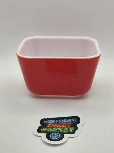 VINTAGE PYREX RED 501-B DISH ONLY NO LID REFRIGERATOR DISH 1.5 CUP