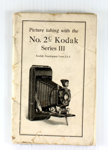 Original Kodak No. Manuel d'instructions pour appareil photo 2c Series III - Photo 1/1